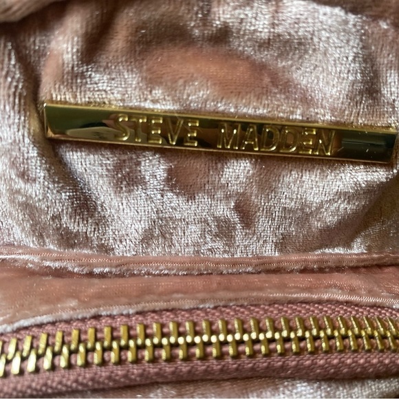 Steve Madden Pink Velvet Mini Backpack - Picture 4 of 12